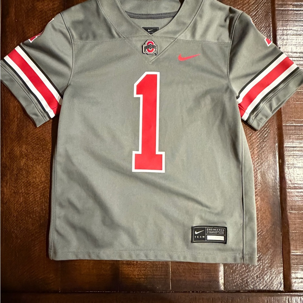 Nike Kids Gray Jersey with Red Accents